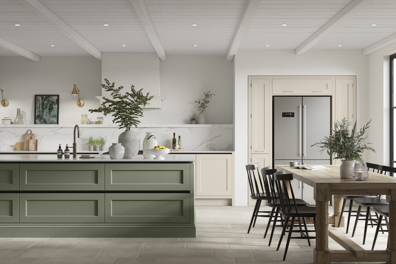 Sage kitchen units top